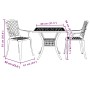 Mesa y sillas de bistró 3 piezas aluminio fundido negro de vidaXL, Conjuntos de jardín - Ref: Foro24-3216346, Precio: 439,71 ...