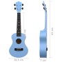 Set de ukelele soprano con funda para niños azul bebé 23" de vidaXL, Instrumentos de cuerda - Ref: Foro24-70154, Precio: 33,2...