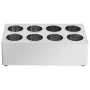 Soporte para cubiertos 8 rejillas acero inoxidable rectangular de vidaXL, Bandejas de cubiertos y utensilios - Ref: Foro24-51...