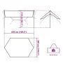 Lona de camping impermeable gris y naranja 430x380x210 cm de vidaXL, Tiendas de campaña - Ref: Foro24-94681, Precio: 55,31 €,...