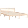 Estructura de cama de matrimonio con cabecero madera maciza de vidaXL, Camas y somieres - Ref: Foro24-3194121, Precio: 156,80...