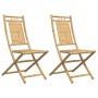 Sillas de jardín plegables 2 unidades bambú 46x66x99 cm de vidaXL, Sillas de jardín - Ref: Foro24-368037, Precio: 141,00 €, D...