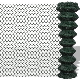 Valla de tela metálica acero verde 1,5x15 m de vidaXL, Paneles de vallas - Ref: Foro24-140346, Precio: 93,16 €, Descuento: %