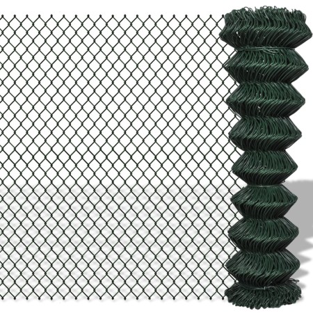 Valla de tela metálica acero verde 1,5x15 m de vidaXL, Paneles de vallas - Ref: Foro24-140346, Precio: 93,16 €, Descuento: %