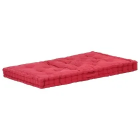 Cojín para palés algodón burdeos 120x80x10 cm de vidaXL, Cojines para sillas y sofás - Ref: Foro24-48684, Precio: 59,97 €, De...