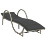 Tumbona con cojín ratán sintético gris claro 60x199x42 cm de vidaXL, Tumbonas - Ref: Foro24-368262, Precio: 142,91 €, Descuen...