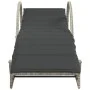 Tumbona con cojín ratán sintético gris claro 60x199x42 cm de vidaXL, Tumbonas - Ref: Foro24-368262, Precio: 162,39 €, Descuen...