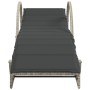 Tumbona con cojín ratán sintético gris claro 60x199x42 cm de vidaXL, Tumbonas - Ref: Foro24-368262, Precio: 142,91 €, Descuen...