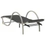 Sun lounger with light gray synthetic rattan cushion 60x199x42 cm by vidaXL, Loungers - Ref: Foro24-368262, Price: 162,39 €, ...