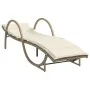Lounger with beige synthetic rattan cushion 60x199x42 cm by vidaXL, Loungers - Ref: Foro24-368260, Price: 162,39 €, Discount: %