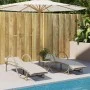 Lounger with beige synthetic rattan cushion 60x199x42 cm by vidaXL, Loungers - Ref: Foro24-368260, Price: 162,39 €, Discount: %