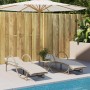 Tumbona con cojín ratán sintético beige 60x199x42 cm de vidaXL, Tumbonas - Ref: Foro24-368260, Precio: 143,81 €, Descuento: %