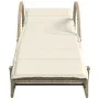 Lounger with beige synthetic rattan cushion 60x199x42 cm by vidaXL, Loungers - Ref: Foro24-368260, Price: 162,39 €, Discount: %