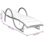 Lounger with beige synthetic rattan cushion 60x199x42 cm by vidaXL, Loungers - Ref: Foro24-368260, Price: 162,39 €, Discount: %