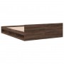 Cama con cajones madera de ingeniería marrón roble 120x200 cm de vidaXL, Camas y somieres - Ref: Foro24-3280761, Precio: 163,...
