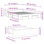 Cama con cajones madera de ingeniería marrón roble 120x200 cm de vidaXL, Camas y somieres - Ref: Foro24-3280761, Precio: 163,...