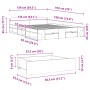 Cama con cajones madera de ingeniería marrón roble 135x190 cm de vidaXL, Camas y somieres - Ref: Foro24-3280775, Precio: 171,...