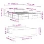 Smoked oak engineered wood bed with drawers 120x190 cm by vidaXL, Beds and slatted bases - Ref: Foro24-3280780, Price: 139,13...