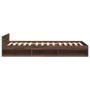 Cama con cajón madera de ingeniería marrón roble 100x200 cm de vidaXL, Camas y somieres - Ref: Foro24-3280796, Precio: 138,09...