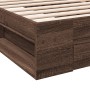 Cama con cajón madera de ingeniería marrón roble 100x200 cm de vidaXL, Camas y somieres - Ref: Foro24-3280796, Precio: 138,09...
