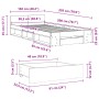 Cama con cajón madera de ingeniería marrón roble 100x200 cm de vidaXL, Camas y somieres - Ref: Foro24-3280796, Precio: 138,09...