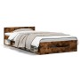 Cama con cajón madera de ingeniería roble ahumado 100x200 cm de vidaXL, Camas y somieres - Ref: Foro24-3280794, Precio: 134,0...