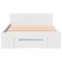 Cama con cajón madera de ingeniería blanca 75x190 cm de vidaXL, Camas y somieres - Ref: Foro24-3280804, Precio: 122,26 €, Des...