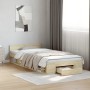 Cama con cajón madera de ingeniería roble Sonoma 75x190 cm de vidaXL, Camas y somieres - Ref: Foro24-3280806, Precio: 118,68 ...