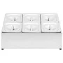Soporte bandeja Gastronorm con 6 bandejas 1/6 acero inoxidable de vidaXL, Contenedores para utensilios de cocina - Ref: Foro2...
