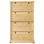 Mueble zapatero Corona madera maciza de pino 99x32x163,5 cm de vidaXL, Zapateros y organizadores de calzado - Ref: Foro24-400...