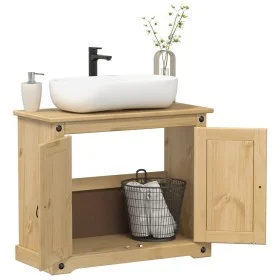 Mueble de lavabo de baño Corona madera maciza pino 73x33x60 cm de vidaXL, Tocadores de baño - Ref: Foro24-4002791, Precio: 10...