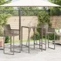 Mesa de bar de exterior ratán sintético gris 70x70x110 cm de vidaXL, Mesas de jardín - Ref: Foro24-368695, Precio: 123,41 €, ...