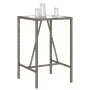 Mesa de bar de exterior ratán sintético gris 70x70x110 cm de vidaXL, Mesas de jardín - Ref: Foro24-368695, Precio: 123,41 €, ...