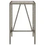 Mesa de bar de exterior ratán sintético gris 70x70x110 cm de vidaXL, Mesas de jardín - Ref: Foro24-368695, Precio: 123,41 €, ...