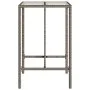 Mesa de bar de exterior ratán sintético gris 70x70x110 cm de vidaXL, Mesas de jardín - Ref: Foro24-368695, Precio: 123,41 €, ...
