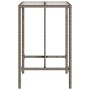 Mesa de bar de exterior ratán sintético gris 70x70x110 cm de vidaXL, Mesas de jardín - Ref: Foro24-368695, Precio: 114,77 €, ...