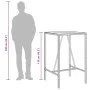 Mesa de bar de exterior ratán sintético gris 70x70x110 cm de vidaXL, Mesas de jardín - Ref: Foro24-368695, Precio: 123,41 €, ...