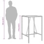 Mesa de bar de exterior ratán sintético gris 70x70x110 cm de vidaXL, Mesas de jardín - Ref: Foro24-368695, Precio: 114,77 €, ...