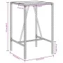 Mesa de bar de exterior ratán sintético gris 70x70x110 cm de vidaXL, Mesas de jardín - Ref: Foro24-368695, Precio: 123,41 €, ...