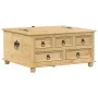 Caja de almacenaje Corona madera maciza de pino 90x78x45 cm de vidaXL, Baúles de almacenamiento - Ref: Foro24-4002770, Precio...