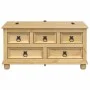 Caja de almacenaje Corona madera maciza de pino 90x78x45 cm de vidaXL, Baúles de almacenamiento - Ref: Foro24-4002770, Precio...