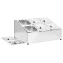 Soporte bandeja Gastronorm con 6 bandejas 1/6 acero inoxidable de vidaXL, Contenedores para utensilios de cocina - Ref: Foro2...