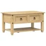 Mesa de centro cajones Corona madera maciza de pino 85x50x45 cm de vidaXL, Mesas de centro - Ref: Foro24-4002772, Precio: 96,...