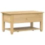 Mesa de centro cajones Corona madera maciza de pino 85x50x45 cm de vidaXL, Mesas de centro - Ref: Foro24-4002772, Precio: 96,...