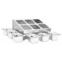 Soporte bandeja Gastronorm con 6 bandejas 1/6 acero inoxidable de vidaXL, Contenedores para utensilios de cocina - Ref: Foro2...