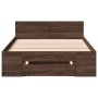 Cama con cajón madera de ingeniería marrón roble 75x190 cm de vidaXL, Camas y somieres - Ref: Foro24-3280810, Precio: 121,17 ...