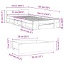 Cama con cajón madera de ingeniería marrón roble 75x190 cm de vidaXL, Camas y somieres - Ref: Foro24-3280810, Precio: 121,17 ...