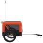 Remolque de bicicleta mascotas hierro tela Oxford naranja negro de vidaXL, Cochecitos para mascotas - Ref: Foro24-93921, Prec...