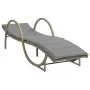 Liege mit beigem synthetischem Rattankissen 60x199x42 cm von vidaXL, Liegen - Ref: Foro24-368261, Preis: 140,72 €, Rabatt: %