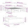 Cama con cajones madera ingeniería gris Sonoma 120x200 cm de vidaXL, Camas y somieres - Ref: Foro24-3280760, Precio: 171,20 €...